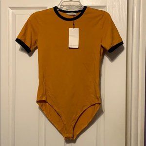 NWT Zara | Mustard Bodysuit - M